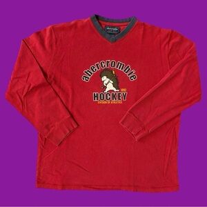 90s Abercrombie Hockey Long Sleeve Tee